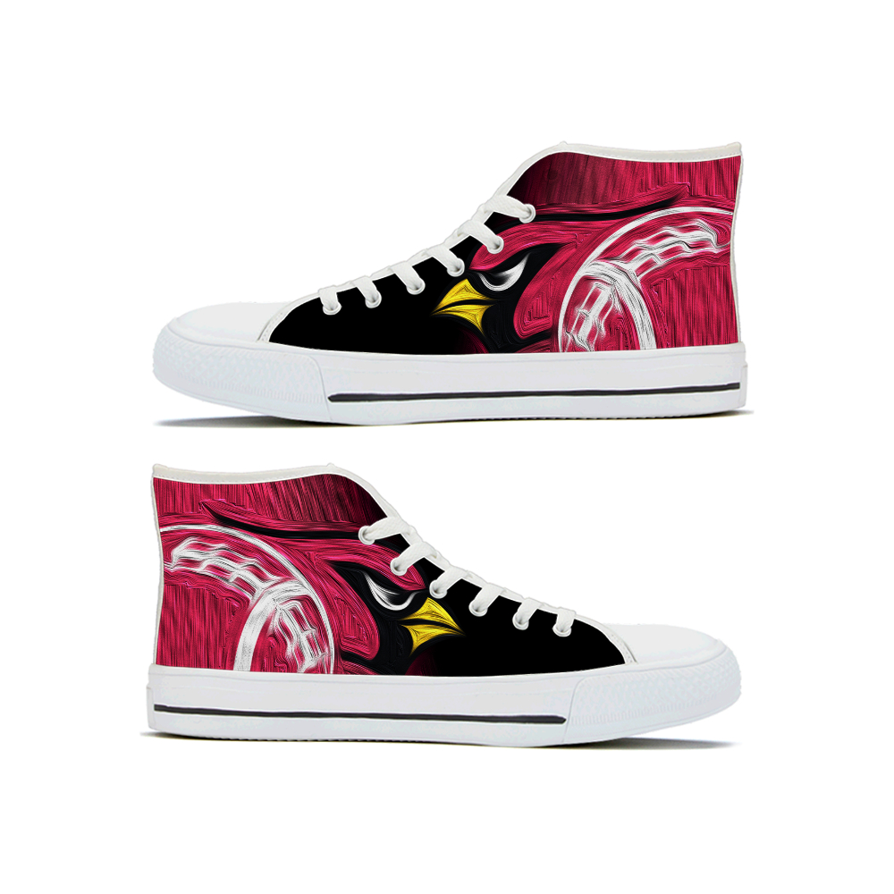 Women's Arizona Cardinals High Top Canvas Sneakers 001